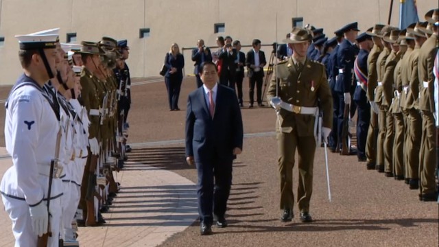 Lễ đón Thủ tướng Phạm Minh Chính thăm chính thức Australia theo nghi thức trọng thể nhất- Ảnh 1. Lễ đón Thủ tướng Phạm Minh Chính thăm chính thức Australia theo nghi thức trọng thể nhất- Ảnh 1.