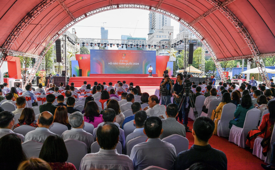Toàn cảnh Lễ bế mạc Hội Báo toàn quốc năm 2024. Ảnh: NhanDan.vn