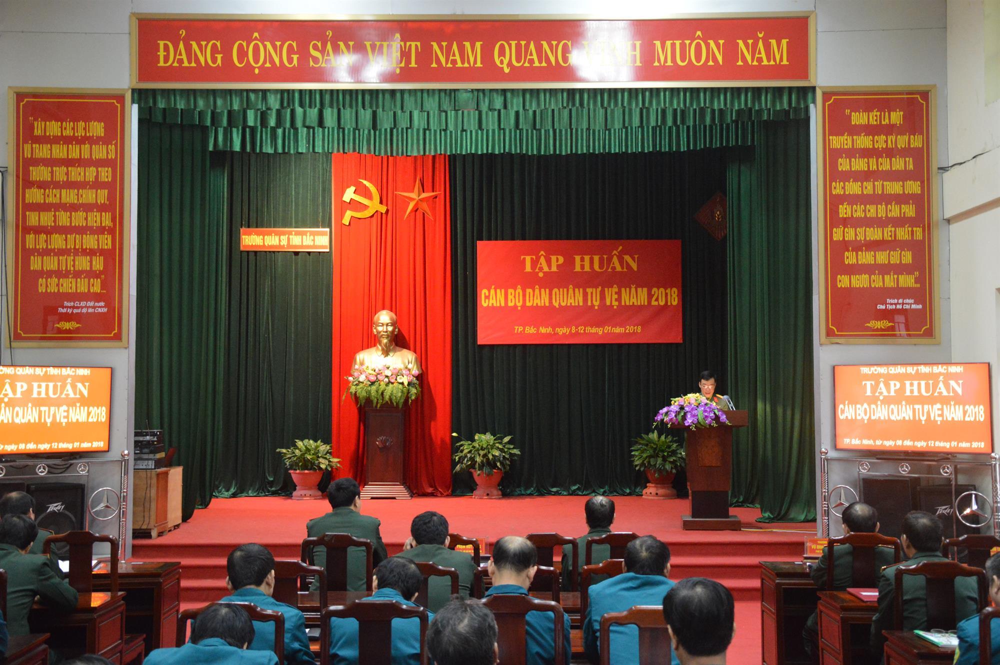 Bộ CHQS tỉnh khai mạc tập huấn cán bộ dân quân tự vệ năm 2018