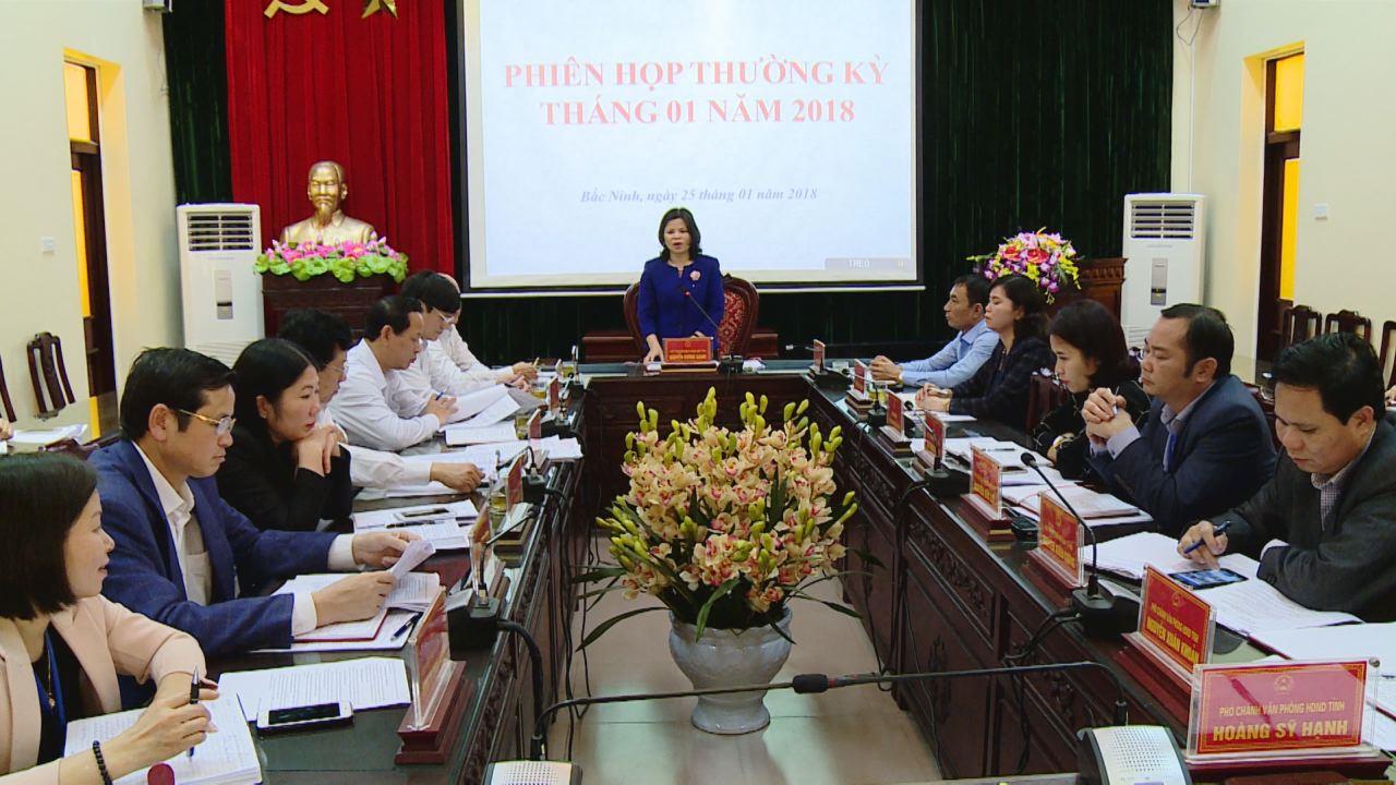 Thường trực HĐND tỉnh họp phiên thường kỳ tháng 01/2018