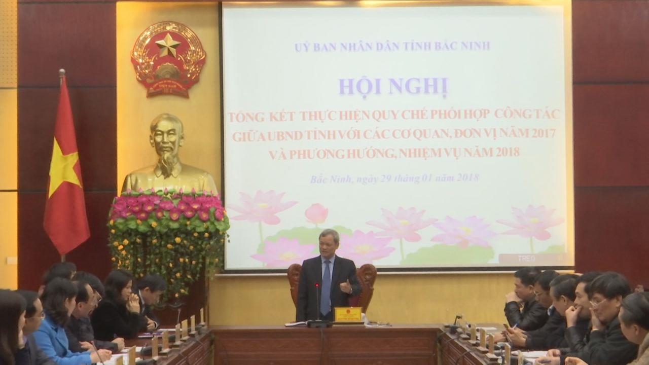 UBND tỉnh tổng kết thực hiện Quy chế phối hợp công tác với các cơ quan, đơn vị 