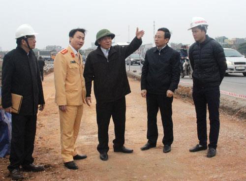 Phó Chủ tịch Thường trực UBND tỉnh Nguyễn Tiến Nhường kiểm tra công tác chỉnh trang đô thị thành phố Bắc Ninh