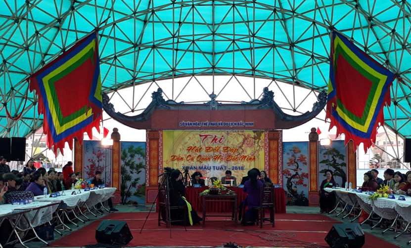 Sức hút từ Hội thi hát đối đáp Dân ca Quan họ đầu xuân 2018