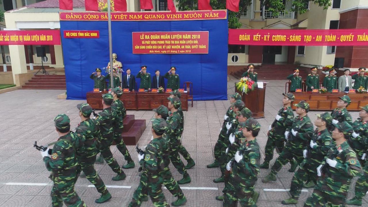 Lực lượng vũ trang tỉnh ra quân huấn luyện năm 2018