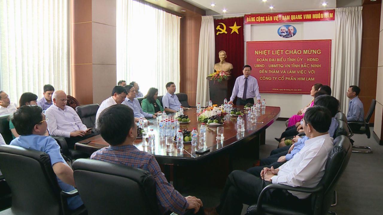 Lãnh đạo tỉnh làm việc với Công ty Cổ phần Him Lam tại thành phố Hồ Chí Minh