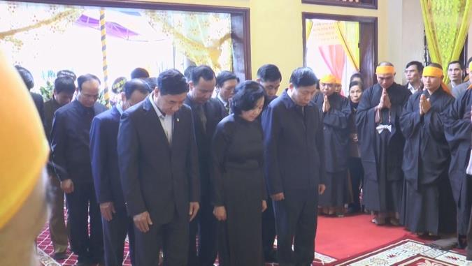 Ban Dân vận Trung ương viếng Đại lão Hòa thượng Thích Thanh Sam           