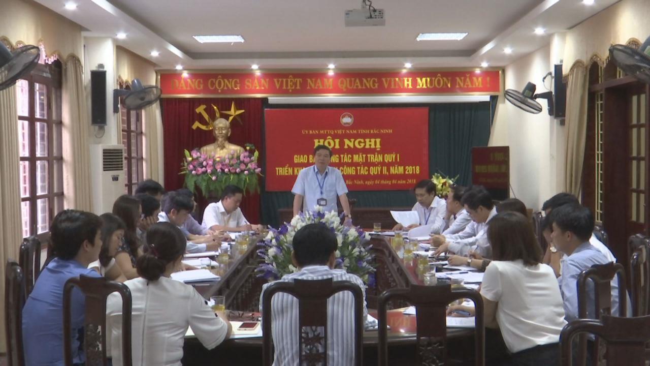 Ủy ban MTTQ tỉnh triển khai nhiệm vụ công tác Quý II/2018
