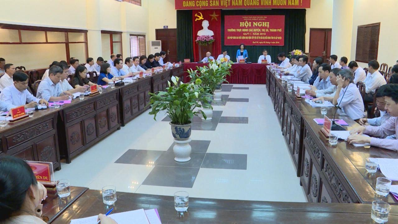 Hội nghị giao ban Thường trực HĐND các huyện, thị xã, thành phố quý I/2018
