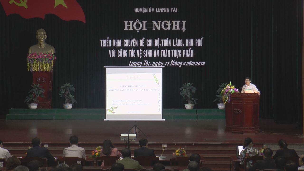 Huyện Lương Tài triển khai chuyên đề “Chi bộ thôn làng, khu phố với công tác vệ sinh an toàn thực phẩm”
