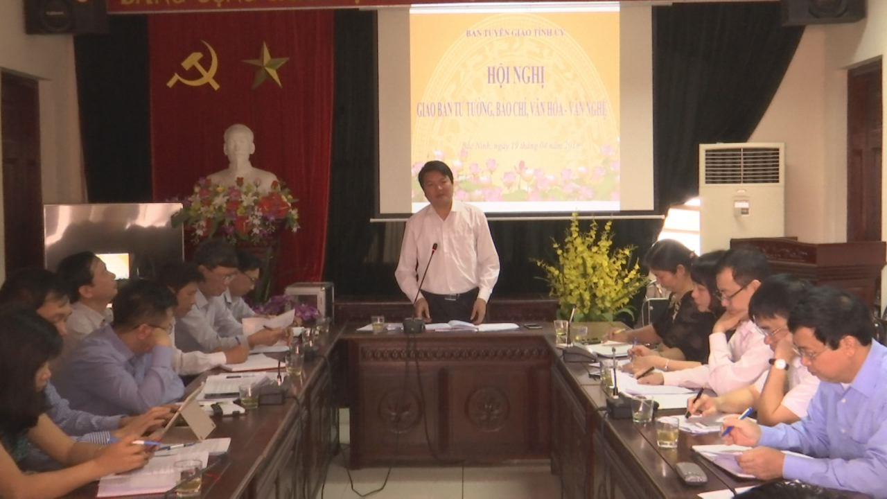 Giao ban công tác tư tưởng, báo chí, văn hóa – văn nghệ tháng 4