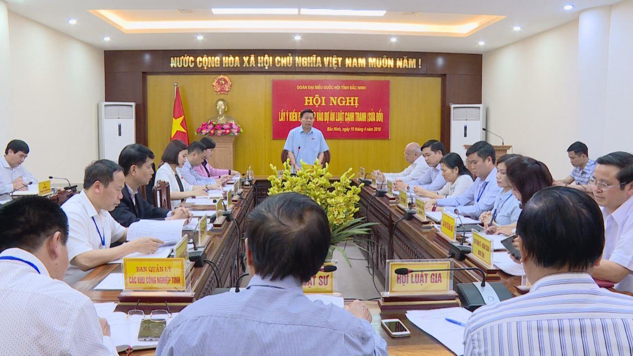 Đoàn Đại biểu Quốc hội tỉnh lấy ý kiến đóng góp vào Dự án Luật Cạnh tranh (sửa đổi)
