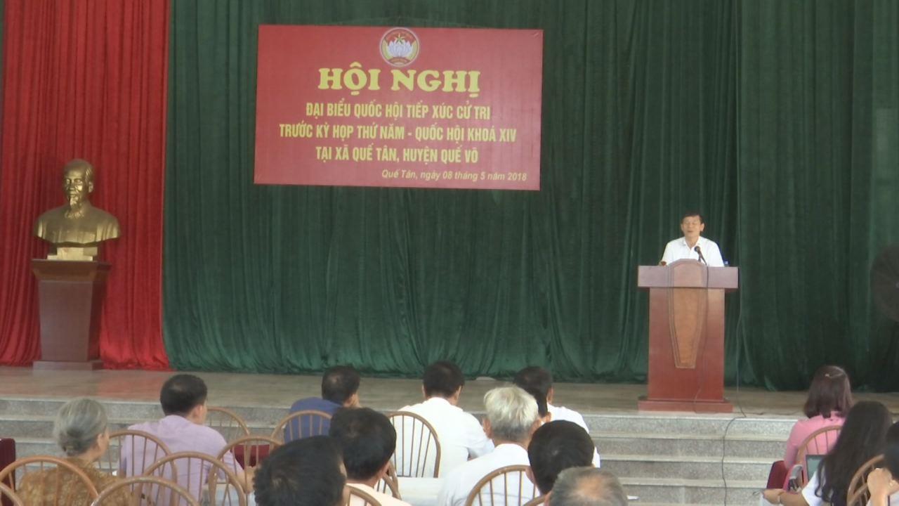 Đoàn đại biểu Quốc hội tỉnh tiếp xúc cử tri tại huyện Quế Võ