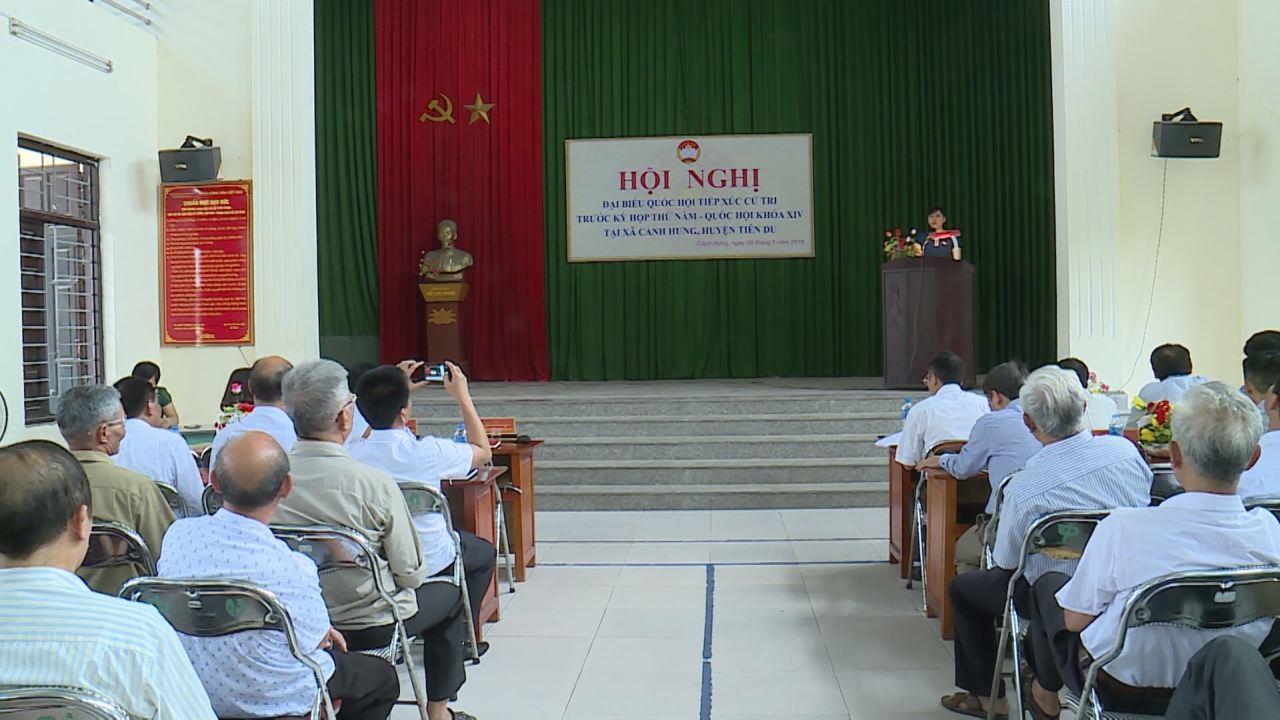Đoàn đại biểu Quốc hội tỉnh Bắc Ninh tiếp xúc cử tri huyện Tiên Du
