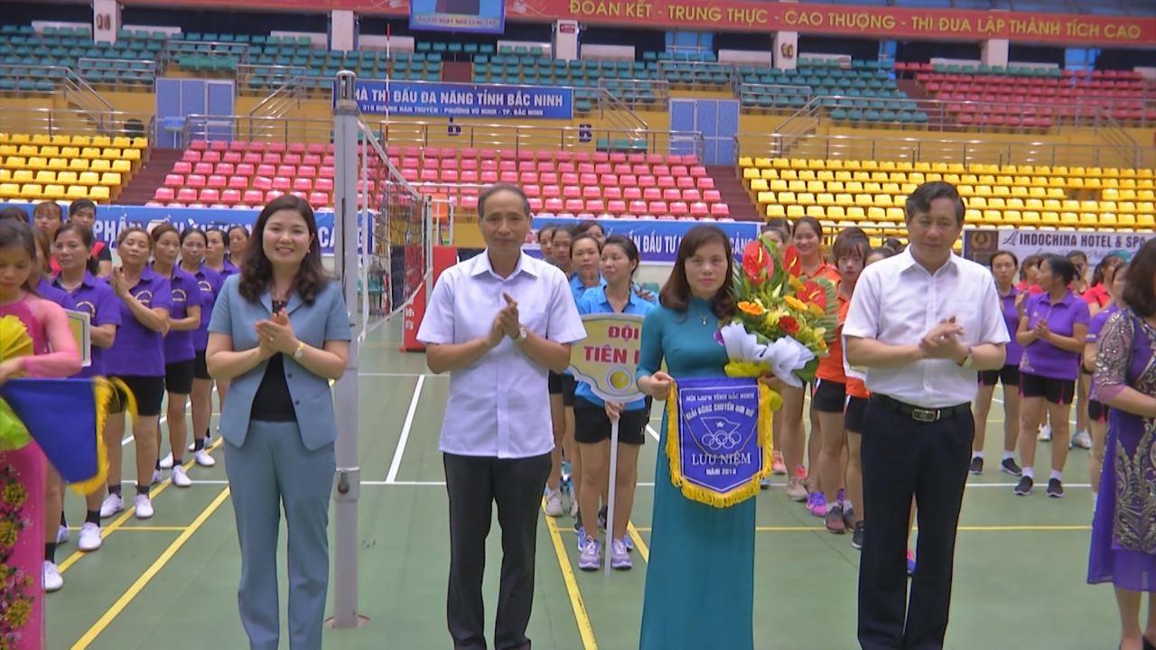 Khai mạc Giải Bóng chuyền hơi nữ Bắc Ninh lần thứ nhất 2018