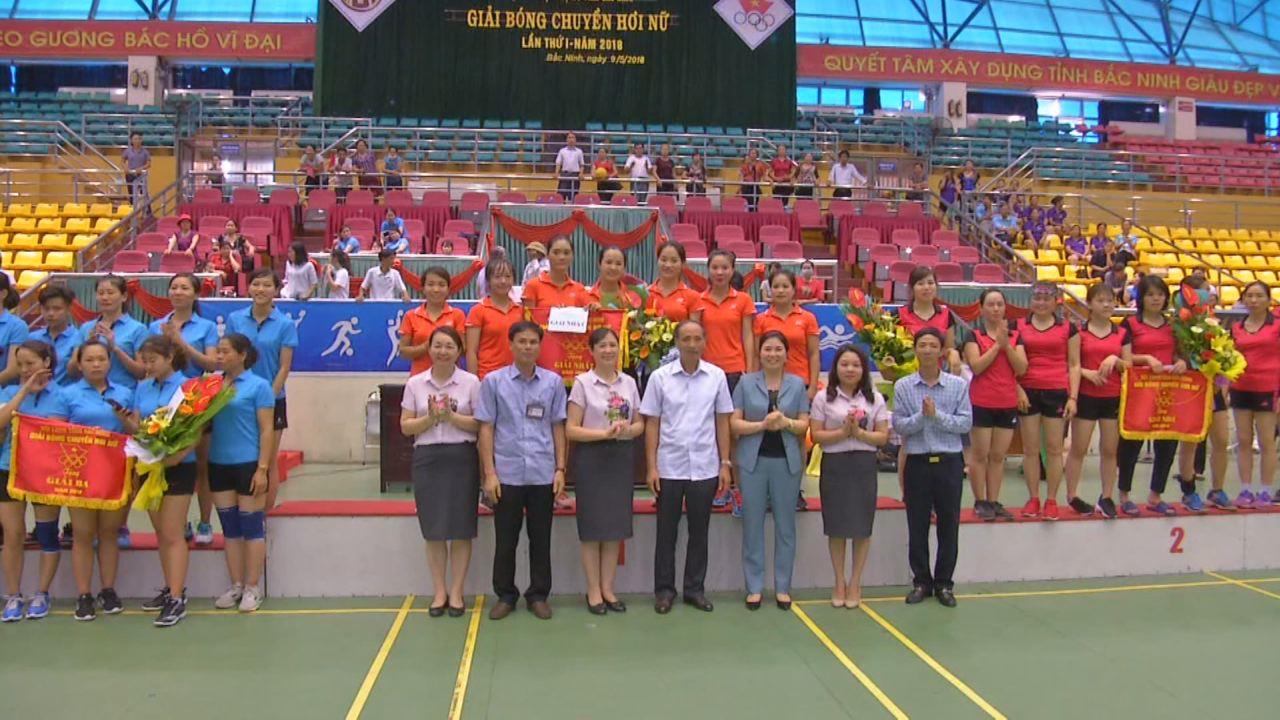 Kết thúc Giải Bóng chuyền hơi nữ tỉnh Bắc Ninh lần thứ nhất
