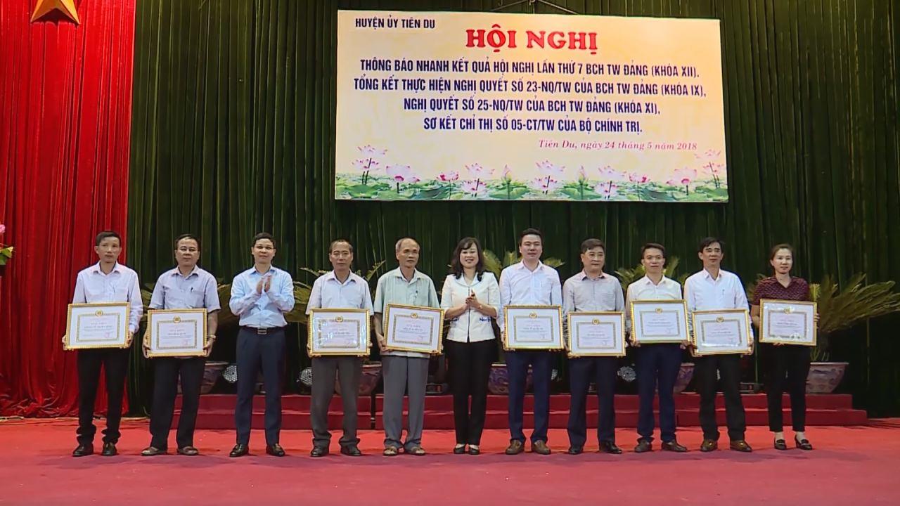 Tiên Du tổng kết 15 năm thực hiện Nghị quyết số 23, số 25  của Ban chấp hành Trung ương Đảng khoá XI