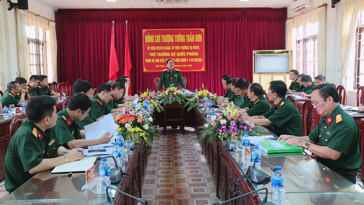 Thứ trưởng Bộ Quốc phòng thăm và làm việc với Bệnh viện Quân y 110
