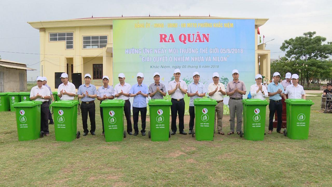 Phường Khắc Niệm ra quân hưởng ứng ngày môi trường thế giới