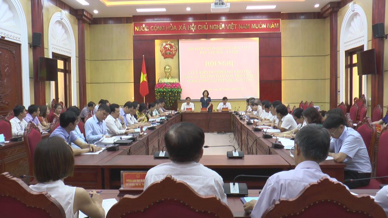 HĐND tỉnh lấy ý kiến xây dựng Đề án Phát triển hệ thống giáo dục mầm non và phổ thông ngoài công lập