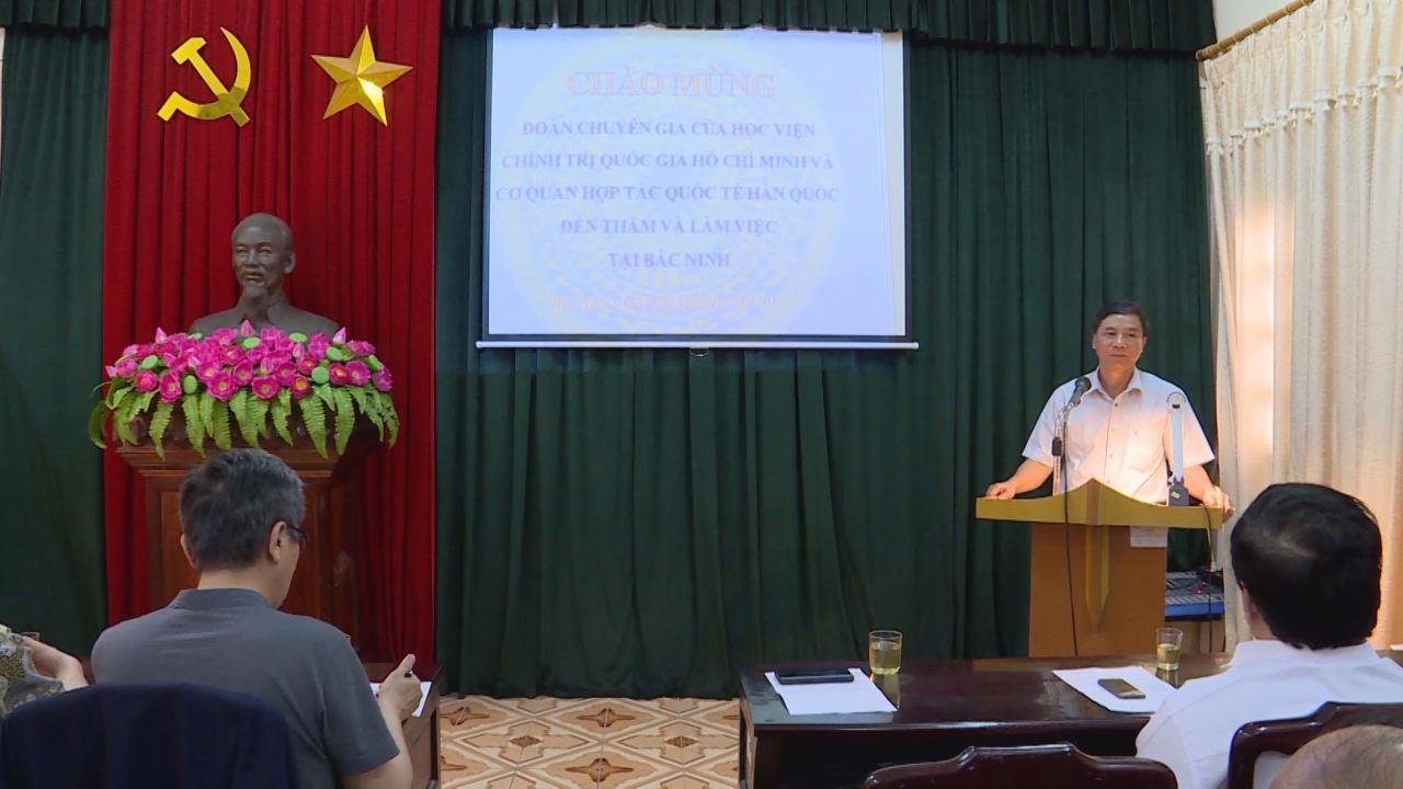Đoàn chuyên gia Học viện Chính trị Quốc gia Hồ Chí Minh  và Cơ quan Hợp tác quốc tế Hàn Quốc (KOICA) thăm và làm việc tại Bắc Ninh