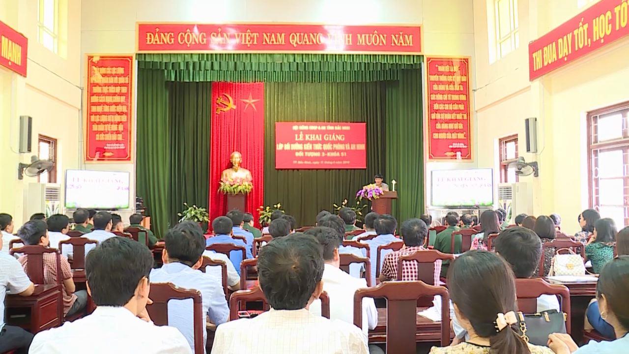 Khai mạc lớp bồi dưỡng kiến thức quốc phòng, an ninh đối tượng 3, khóa 51