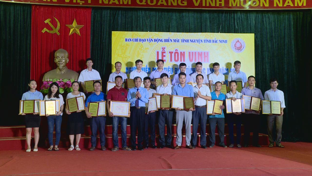 Bắc Ninh tôn vinh 72 cá nhân hiến máu tiêu biểu tỉnh năm 2018