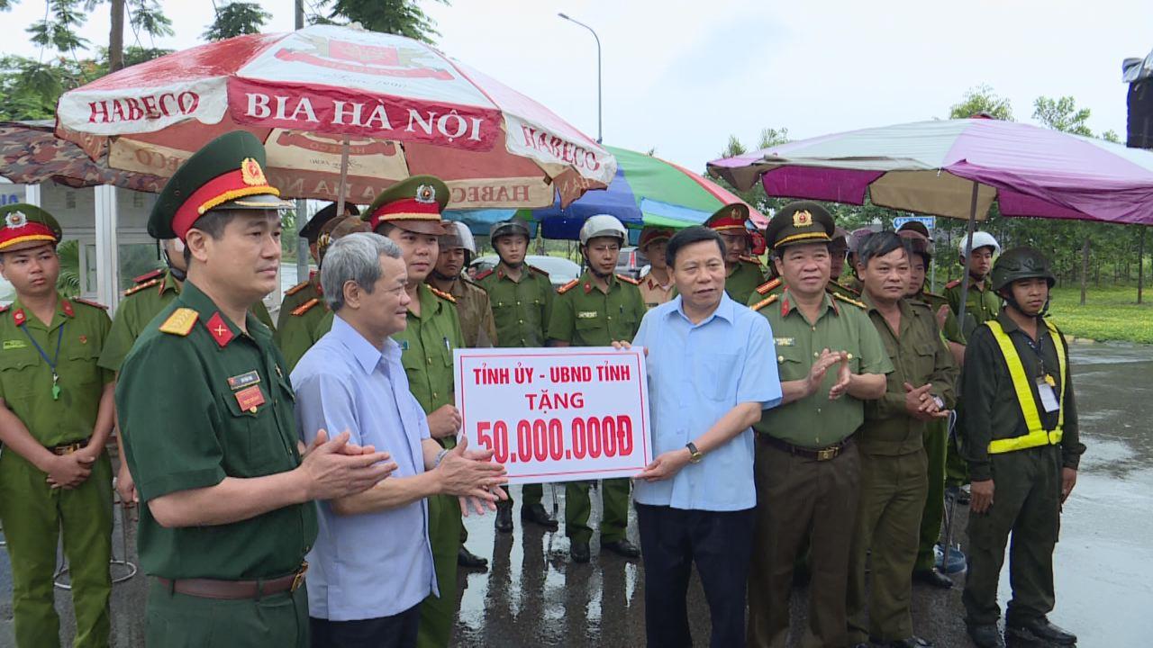 Lãnh đạo tỉnh thăm, động viên các chốt đảm bảo an ninh trật tự trên địa bàn