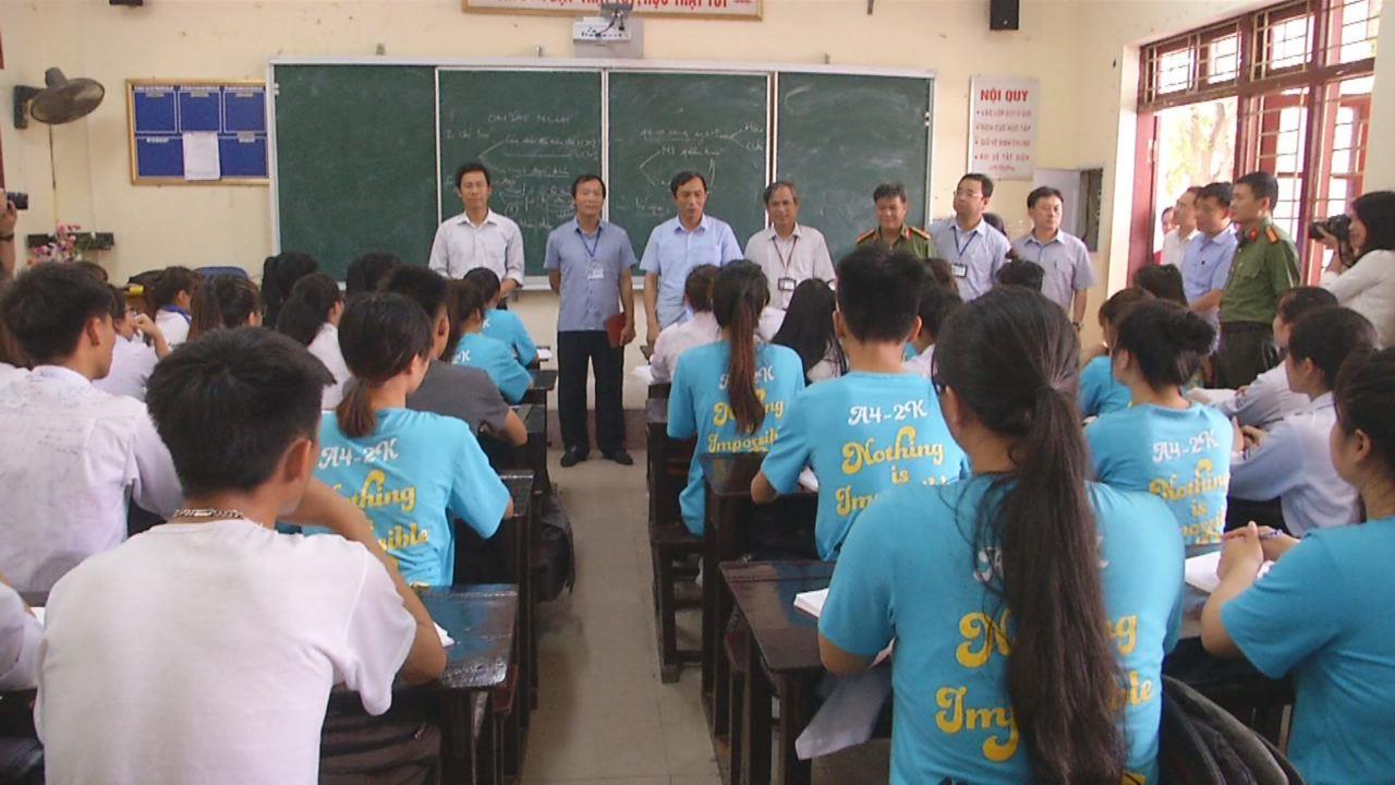 Lãnh đạo tỉnh kiểm tra công tác chuẩn bị kỳ thi THPT Quốc gia 2018