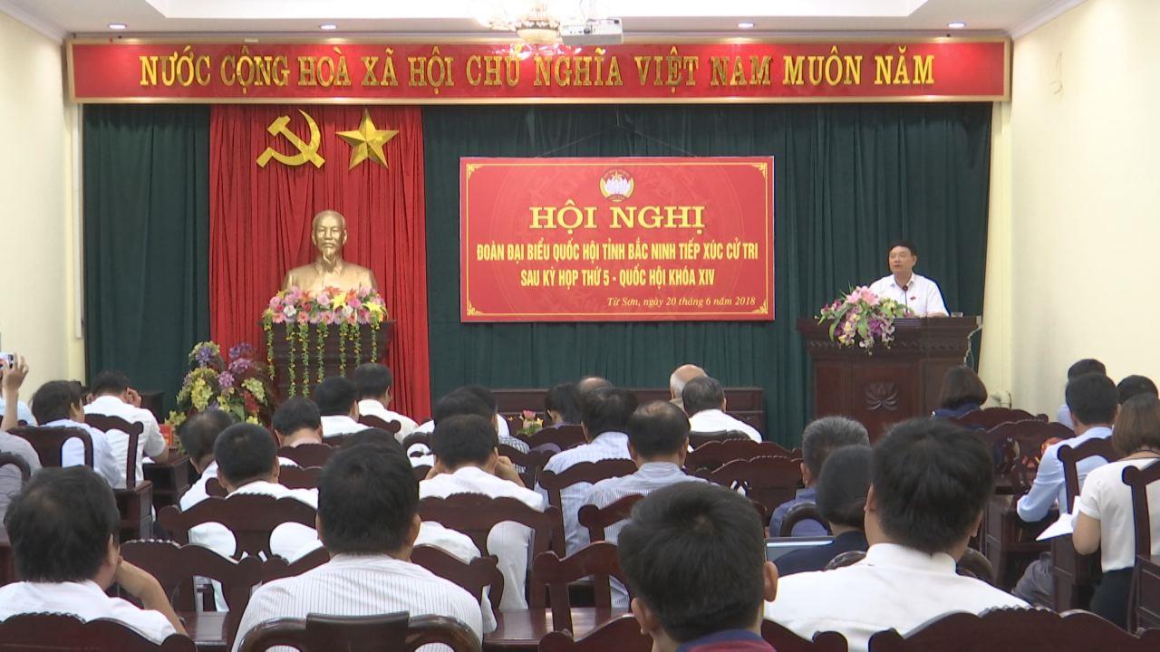 Đoàn đại biểu Quốc hội tỉnh tiếp xúc cử tri tại thị xã Từ Sơn, huyện Yên Phong