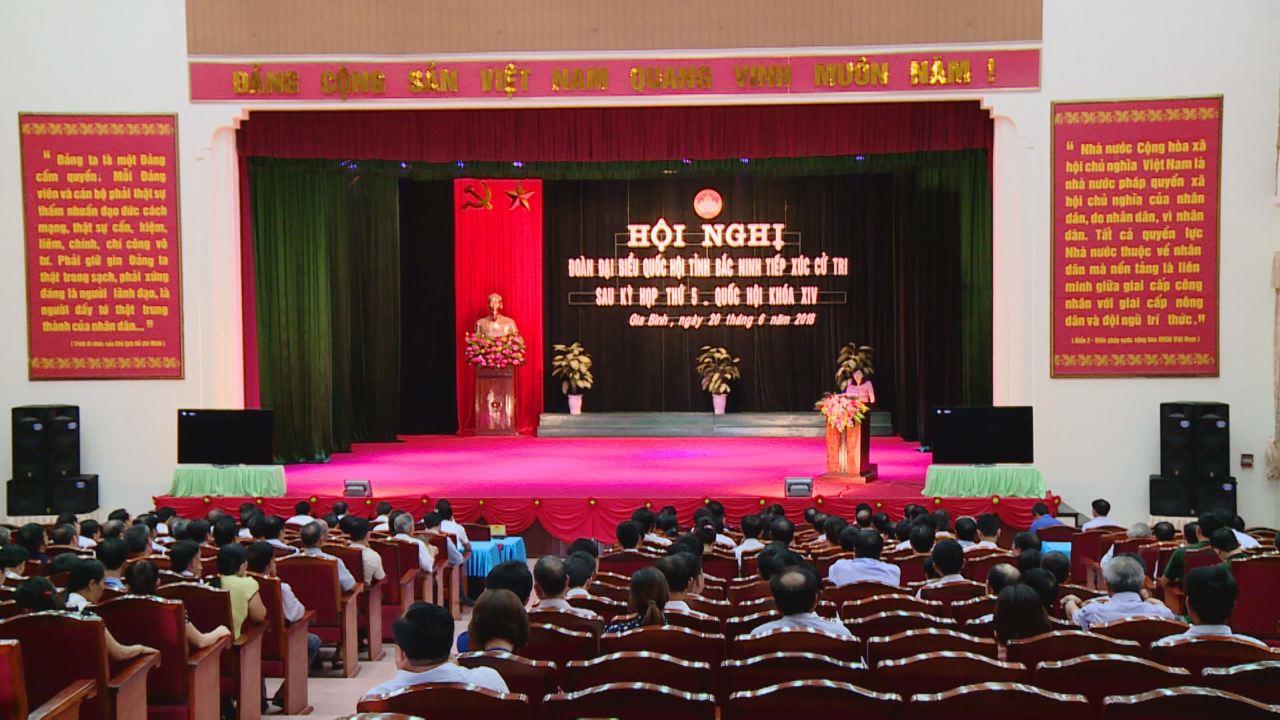 Đoàn ĐBQH tỉnh tiếp xúc cử tri tại huyện Gia Bình, Lương Tài