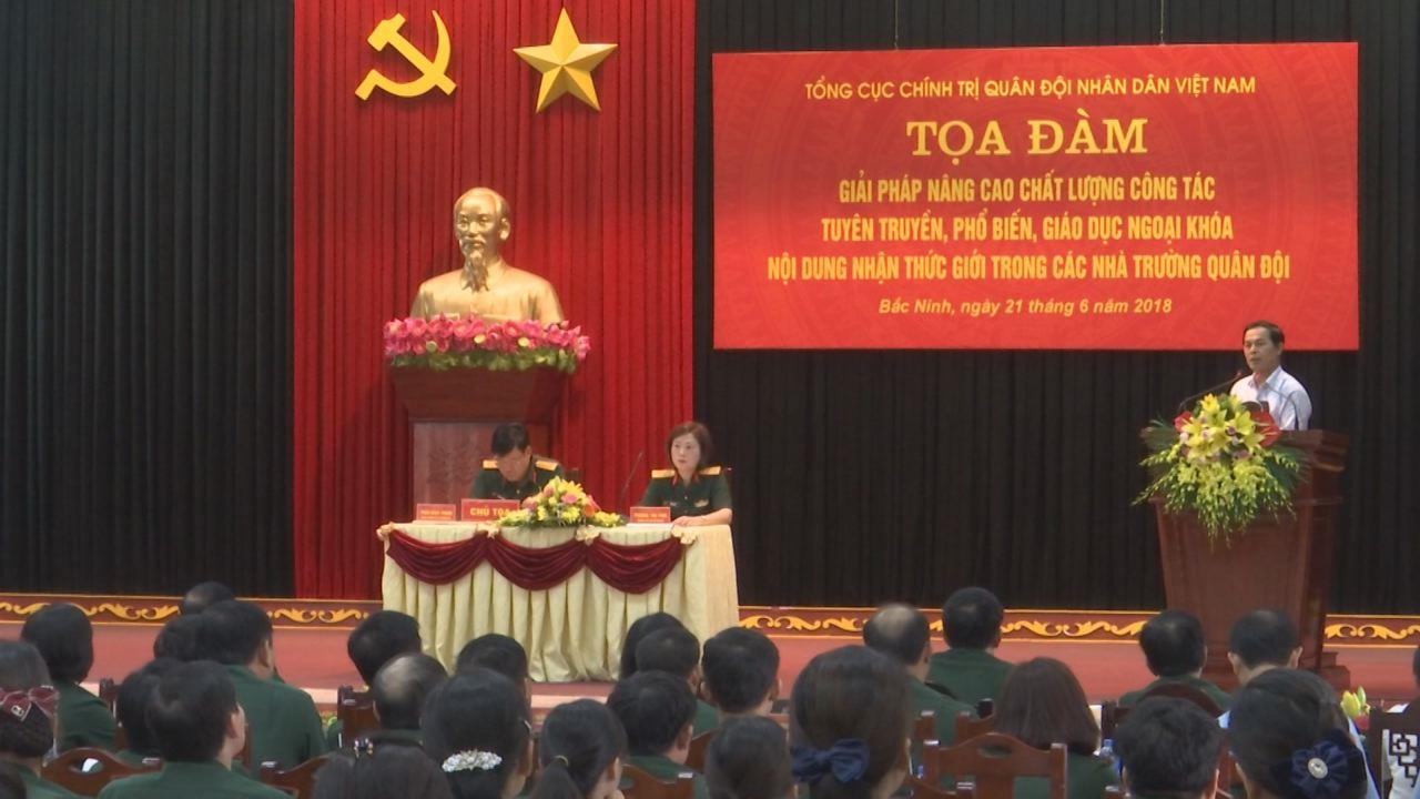 Tọa đàm tuyên truyền, phổ biến giáo dục ngoại khóa nội dung nhận thức giới trong các nhà trường Quân đội