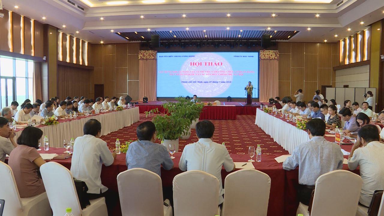 Hội thảo “Xây dựng khung năng lực vị trí việc làm công chức trong cơ quan Đảng, MTTQ Việt Nam và các tổ chức chính trị - xã hội”