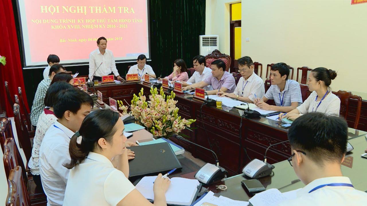 HĐND tỉnh thẩm tra báo cáo, tờ trình Kỳ họp thứ 8, HĐND tỉnh
