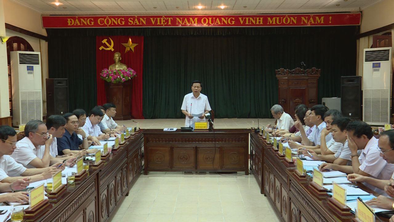 Đoàn công tác của tỉnh làm việc tại huyện Quế Võ