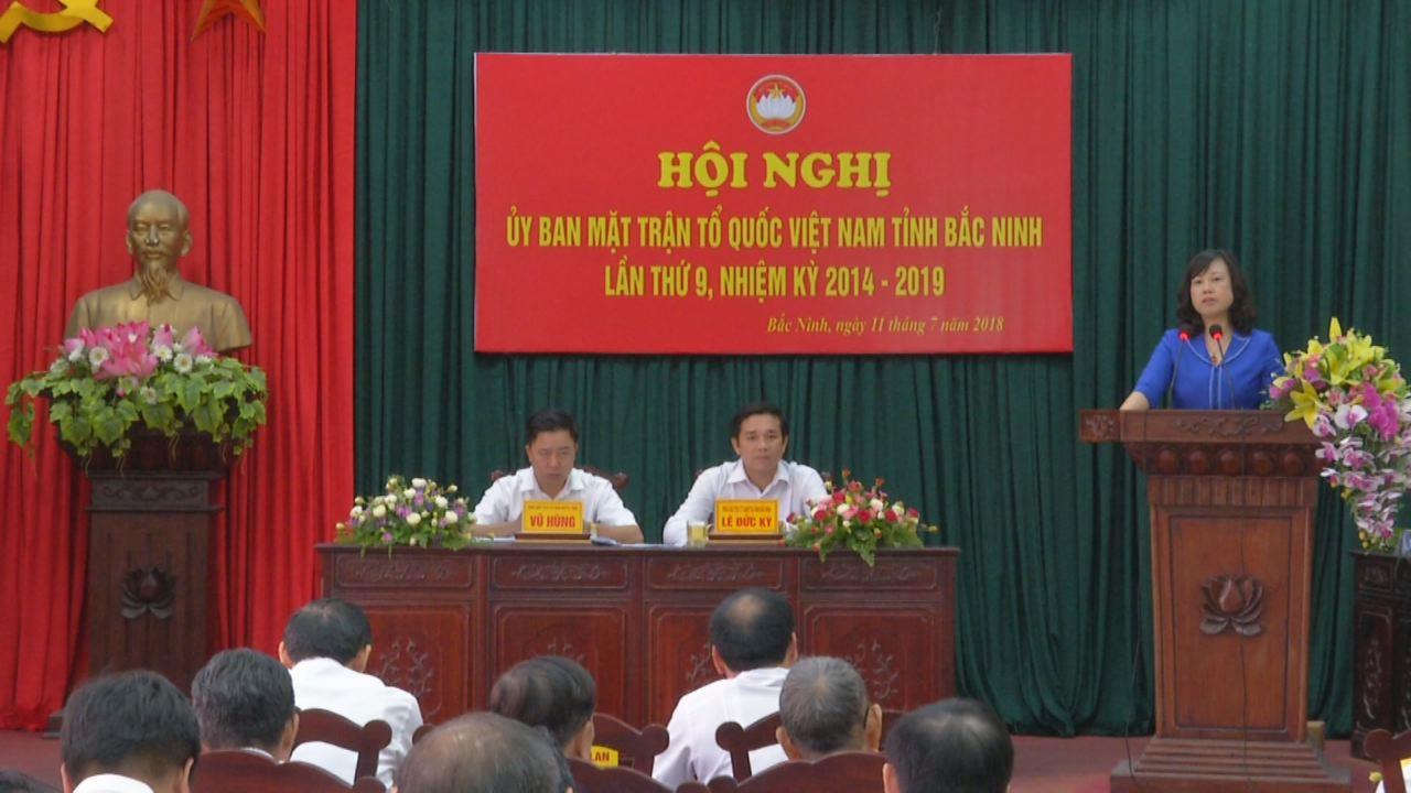 Ủy ban MTTQ  tỉnh tổ chức Hội nghị lần thứ 9, nhiệm kỳ 2014-2019