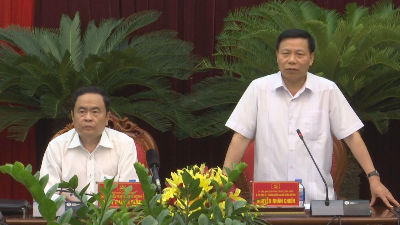 Bí thư Trung ương Đảng, Chủ tịch Ủy ban Trung ương MTTQ Việt Nam Trần Thanh Mẫn làm việc với lãnh đạo tỉnh Bắc Ninh