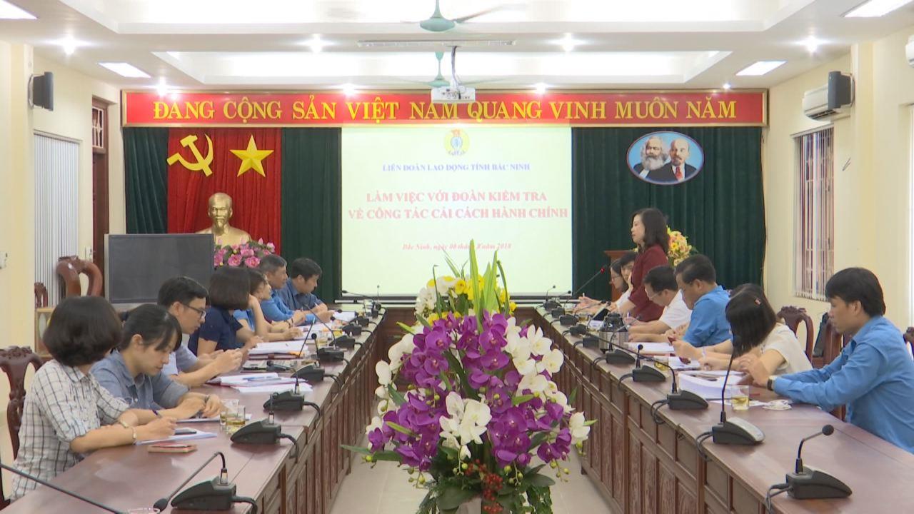 Tổng Liên đoàn Lao động Việt Nam làm việc về công tác cải cách hành chính tại Bắc Ninh