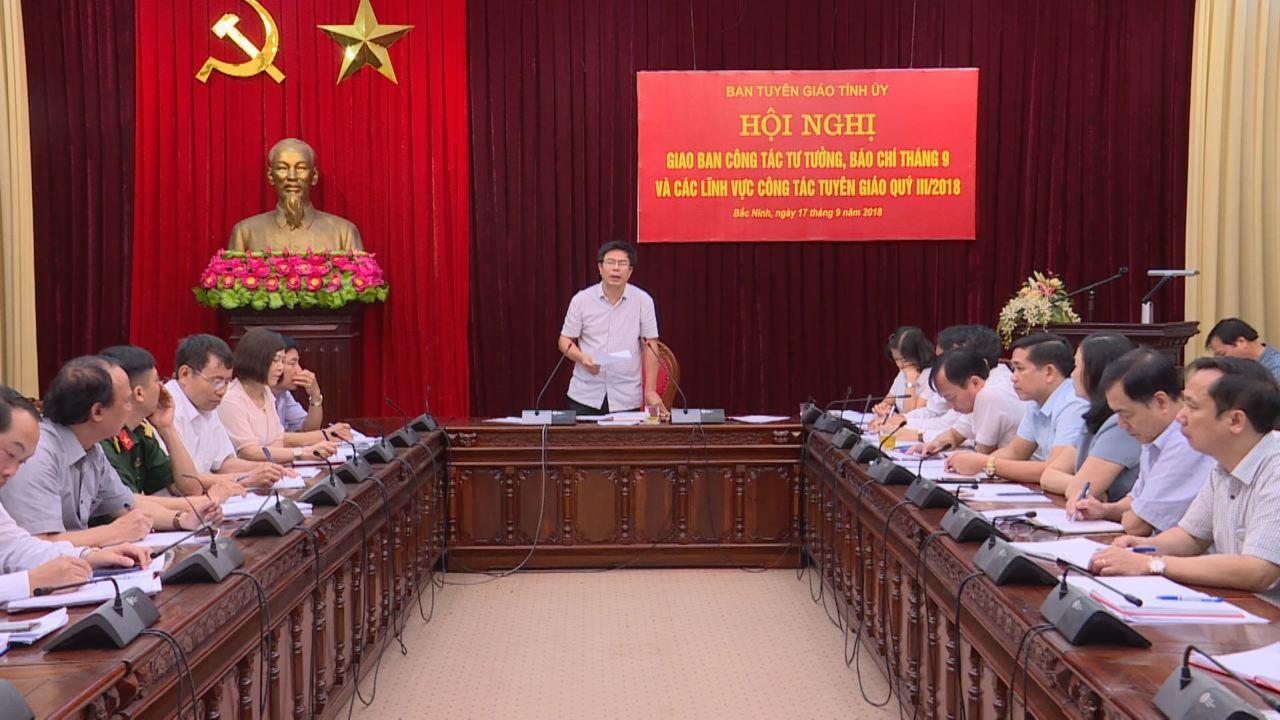 Ban Tuyên giáo Tỉnh ủy giao ban công tác tư tưởng