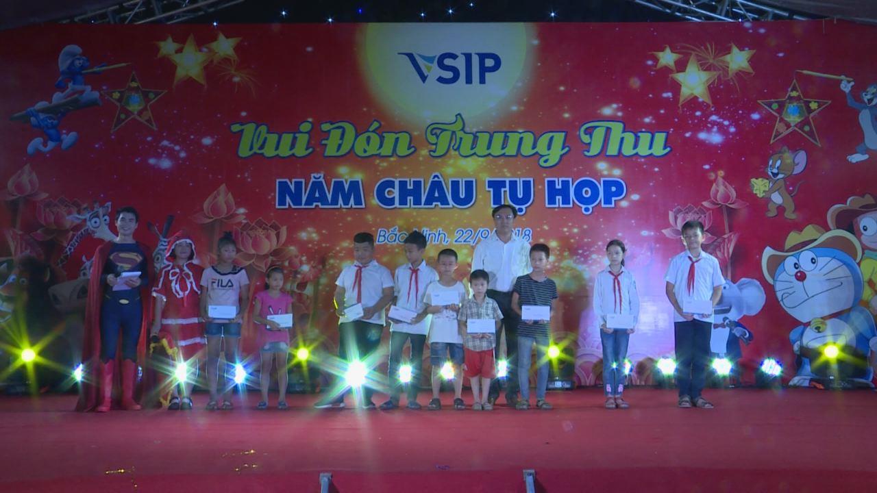 VSIP Bắc Ninh trao 20 suất học bổng cho học sinh có hoàn cảnh khó khăn nhân dịp tết Trung thu 2018