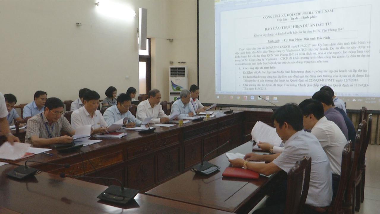 UBND tỉnh họp triển khai dự án Khu công nghiệp Yên Phong II-C