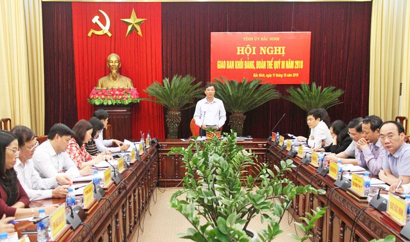 Giao ban Khối Đảng, đoàn thể quý III