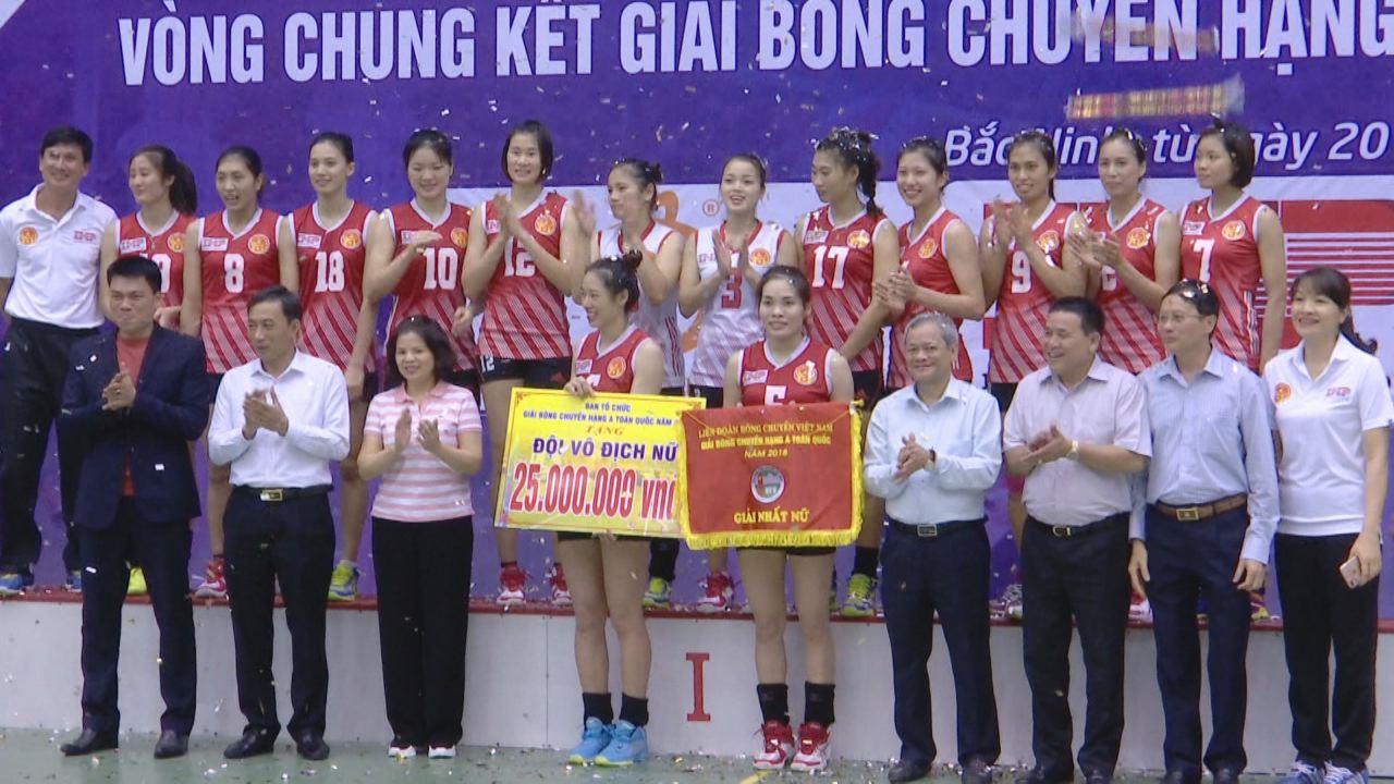Đội bóng Kinh Bắc - Bắc Ninh vô địch giải Bóng chuyền hạng A toàn quốc