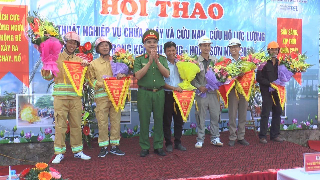 Hội thao kỹ thuật nghiệp vụ chữa cháy và cứu nạn, cứu hộ tại khu công nghiệp Đại Đồng - Hoàn Sơn