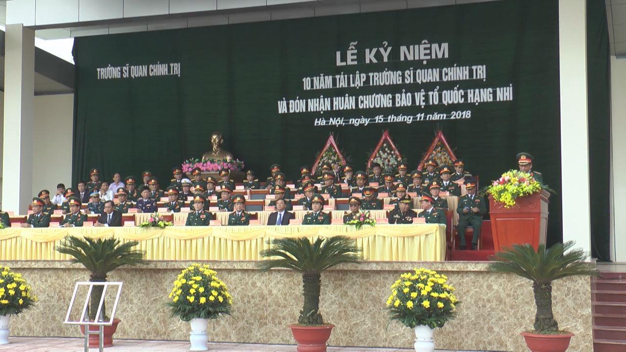 Trường Sỹ quan Chính trị kỷ niệm 10 năm tái thành lập trường, đón nhận Huân chương Bảo vệ Tổ quốc hạng Nhì