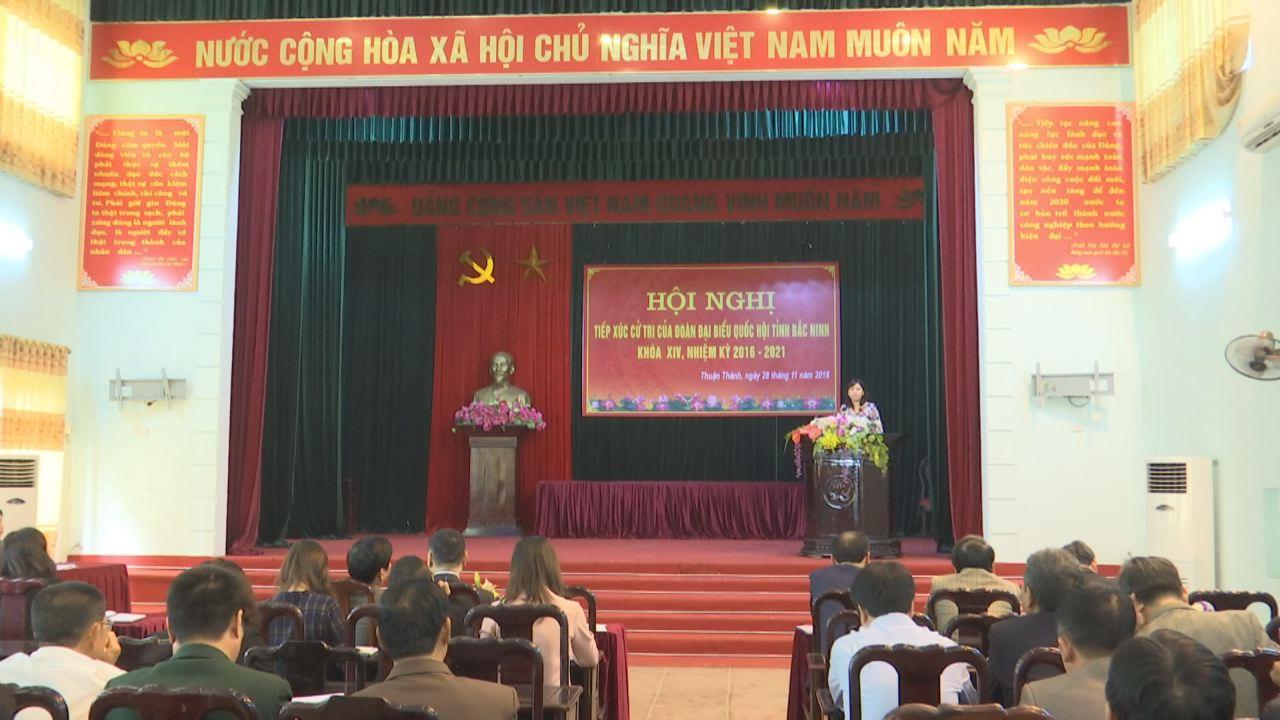 Đoàn Đại biểu Quốc hội tỉnh tiếp xúc cử tri huyện Thuận Thành