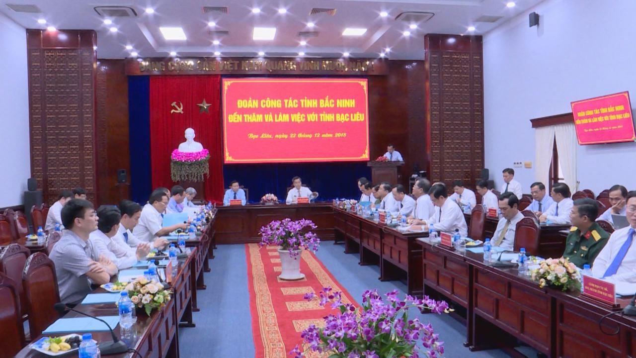 Đoàn lãnh đạo tỉnh Bắc Ninh làm việc với lãnh đạo tỉnh Bạc Liêu