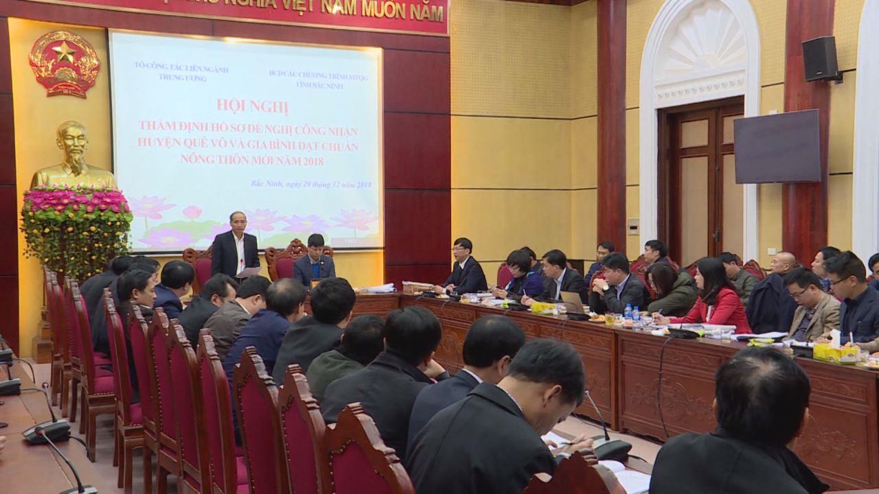 Thẩm định hồ sơ đề nghị công nhận huyện Gia Bình, Quế Võ đạt chuẩn nông thôn mới
