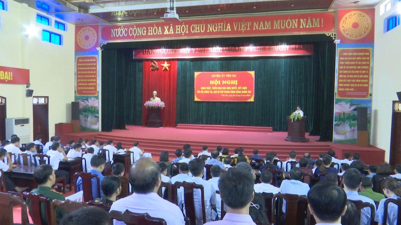 Huyện Tiên Du quán triệt thực hiện Nghị quyết, Kết luận khóa XII của Đảng