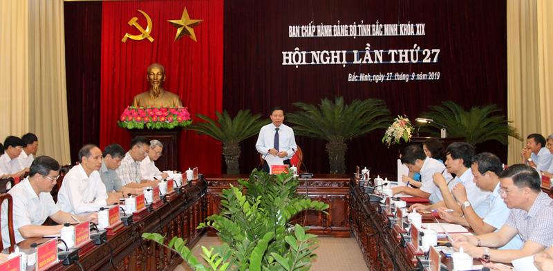 Hội nghị Ban Chấp hành Đảng bộ tỉnh lần thứ 27