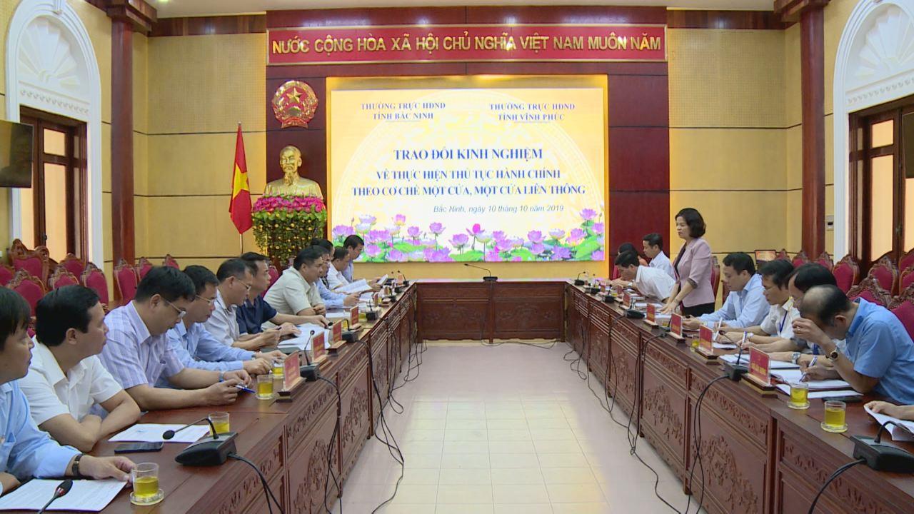 Đoàn công tác tỉnh Vĩnh Phúc trao đổi, học tập kinh nghiệm tại Bắc Ninh